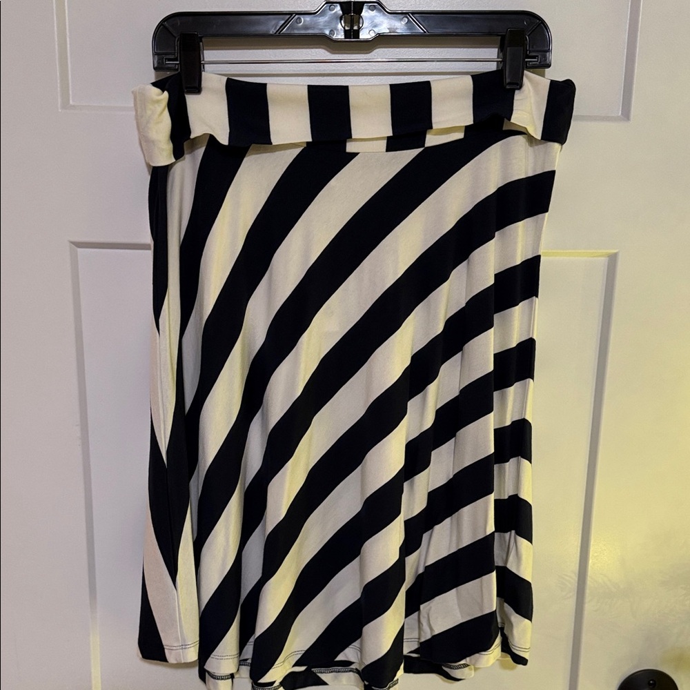 Striped Navy and White Women's Skirt